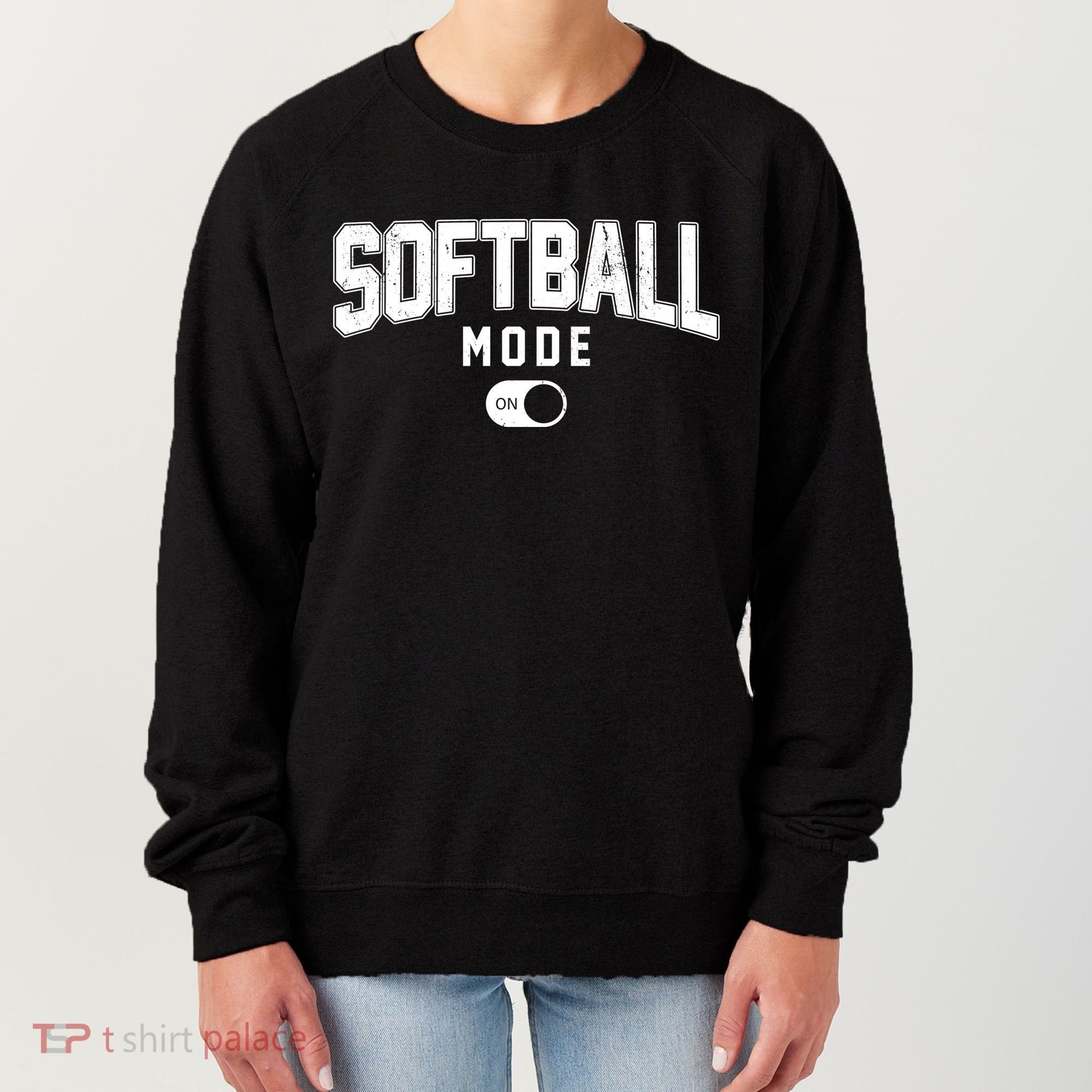 Softball Mode On Women's Sweatshirt