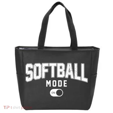 Softball Mode On Tote Bag