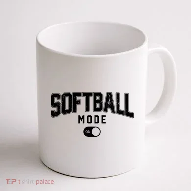 Softball Mode On Coffee Mug back