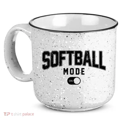 Softball Mode On 15oz Campfire Ceramic Mug