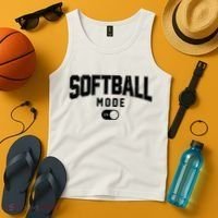 Softball Mode On Tank Top thumb 4