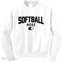 Softball Mode On Kids Sweatshirt thumb 0