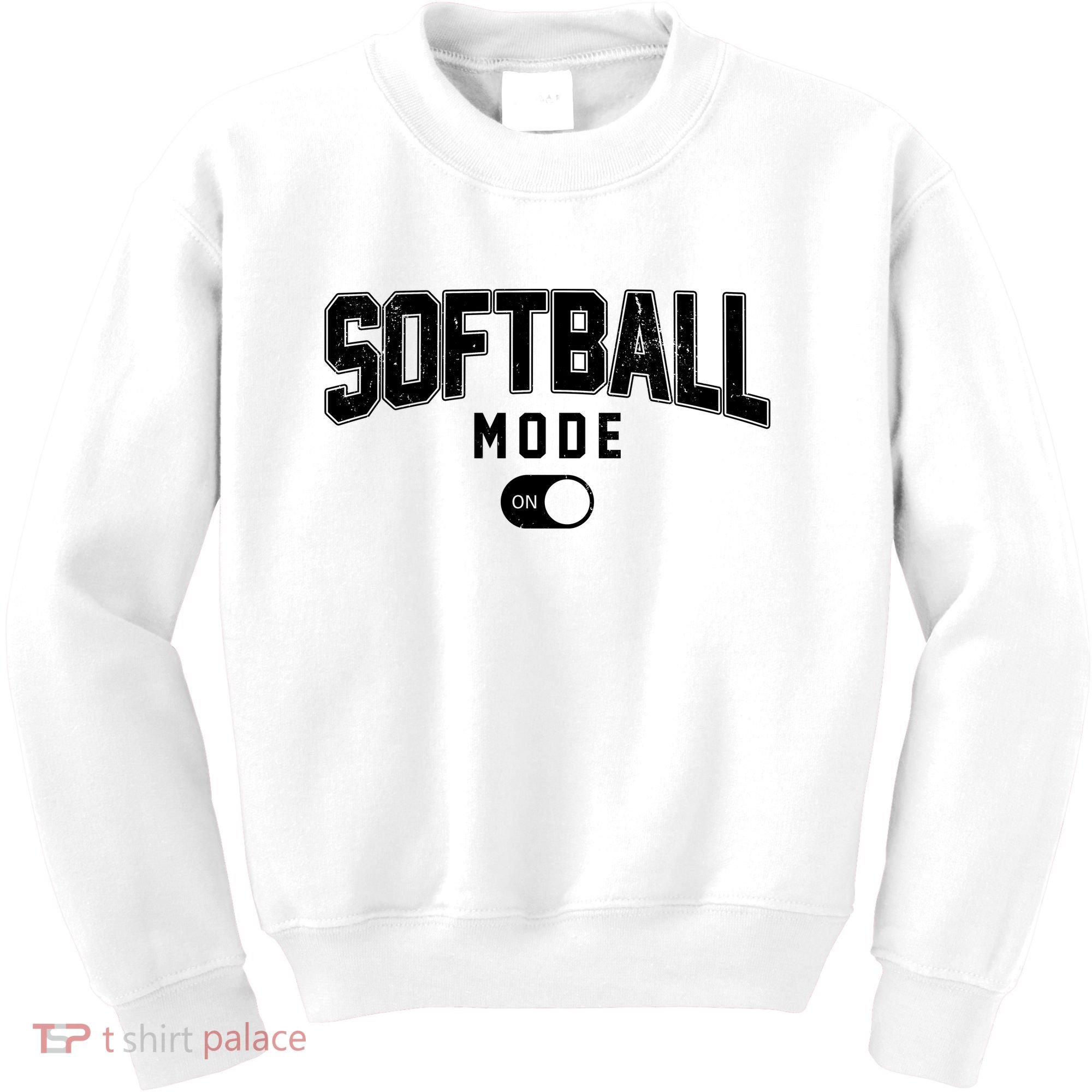 Softball Mode On Kids Sweatshirt