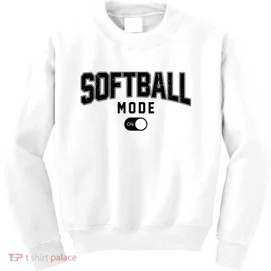 Softball Mode On Kids Sweatshirt