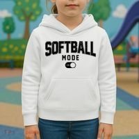 Softball Mode On Kids Hoodie thumb 3