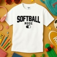 Softball Mode On Kids T-Shirt thumb 3
