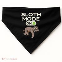 Sloth Mode On Funny Lazy Sleep Animal Lover Women Gift USA-Made Doggie Bandana thumb 0