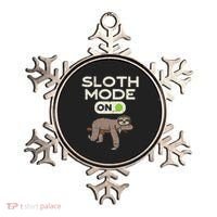 Sloth Mode On Funny Lazy Sleep Animal Lover Women Gift Ornament thumb 0