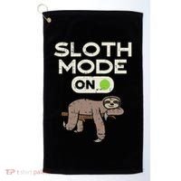 Sloth Mode On Funny Lazy Sleep Animal Lover Women Gift Golf Towel thumb 0