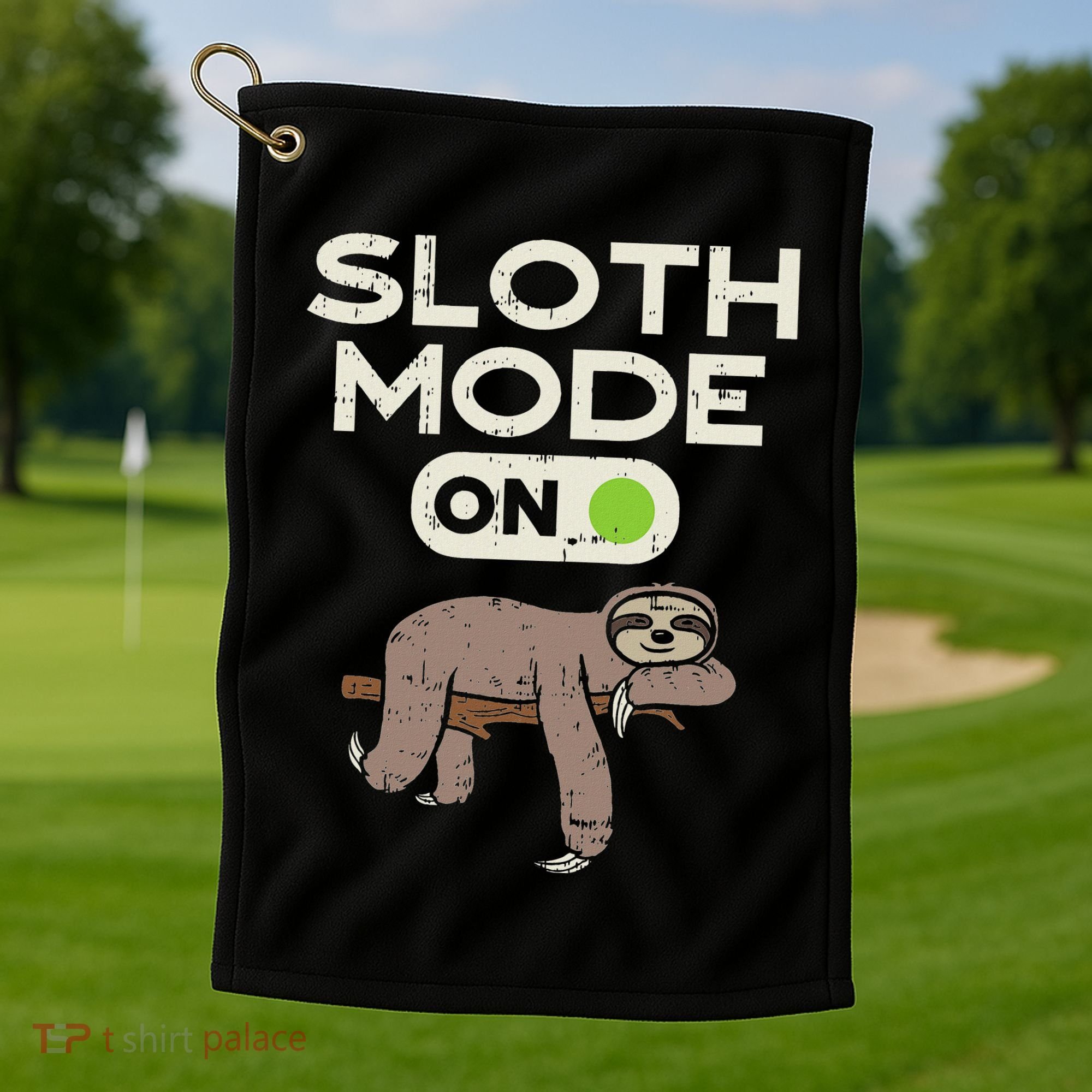 Sloth Mode On Funny Lazy Sleep Animal Lover Women Gift Golf Towel
