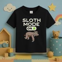 Sloth Mode On Funny Lazy Sleep Animal Lover Women Gift Toddler T-Shirt thumb 3