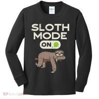 Sloth Mode On Funny Lazy Sleep Animal Lover Women Gift Kids Long Sleeve Shirt thumb 0