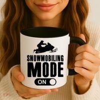 Snowmobiling Mode On Kids Snowmobile Gift Snow Machine Rider Gift Coffee Mug thumb 3