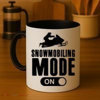 Snowmobiling Mode On Kids Snowmobile Gift Snow Machine Rider Gift Coffee Mug thumb 4