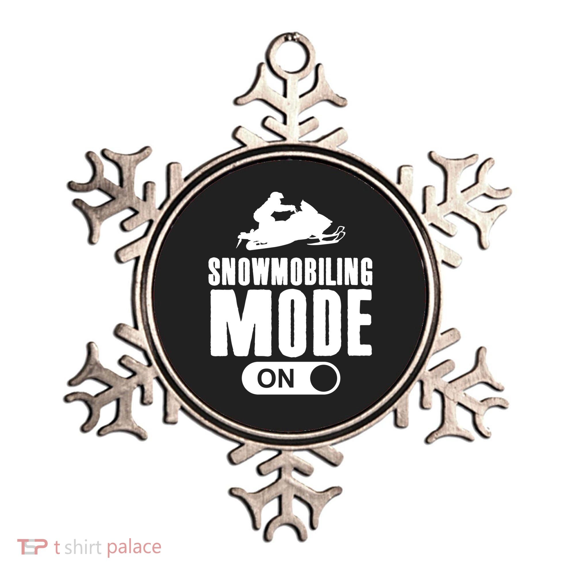 Snowmobiling Mode On Kids Snowmobile Gift Snow Machine Rider Gift Ornament
