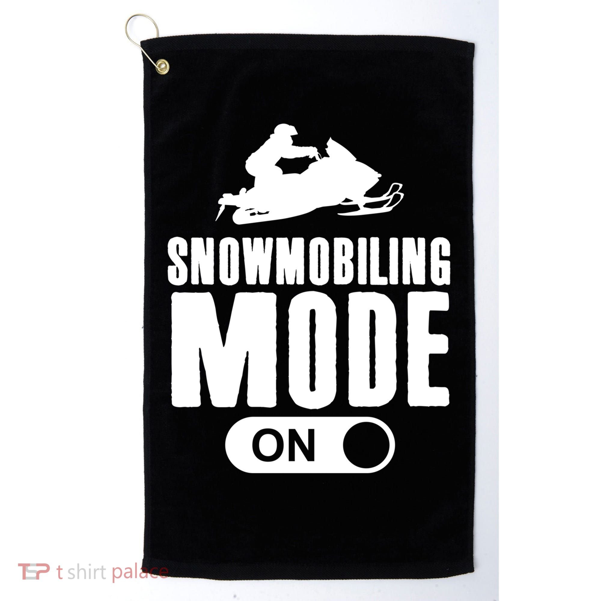 Snowmobiling Mode On Kids Snowmobile Gift Snow Machine Rider Gift Golf Towel