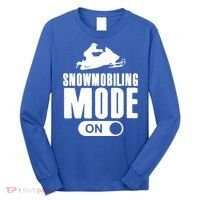 Snowmobiling Mode On Kids Snowmobile Gift Snow Machine Rider Gift Long Sleeve Shirt thumb 0