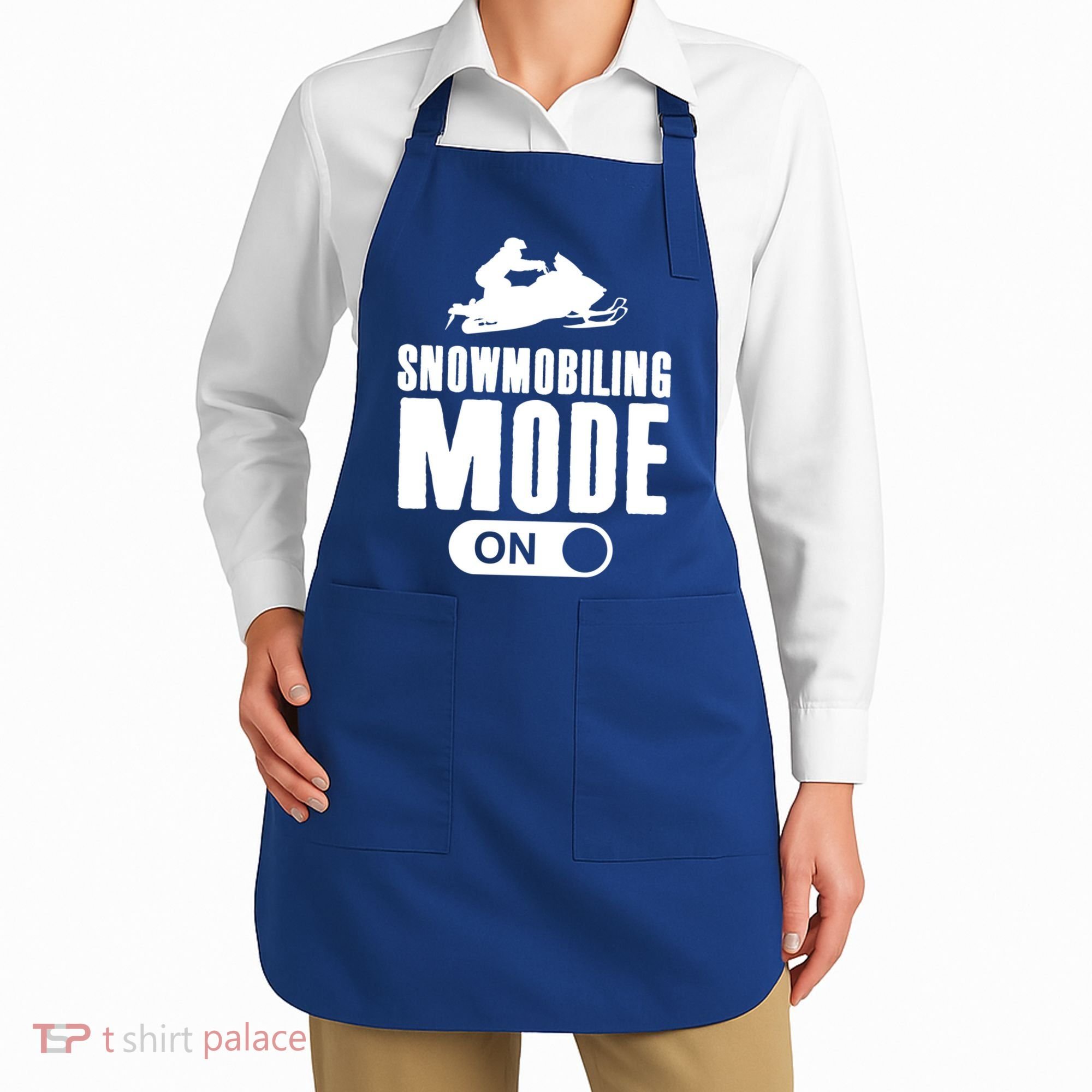 Snowmobiling Mode On Kids Snowmobile Gift Snow Machine Rider Gift Apron