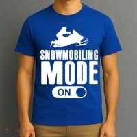 Snowmobiling Mode On Kids Snowmobile Gift Snow Machine Rider Gift T-Shirt thumb 3