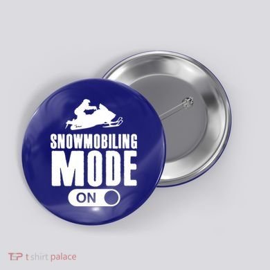 Snowmobiling Mode On Kids Snowmobile Gift Snow Machine Rider Gift Button