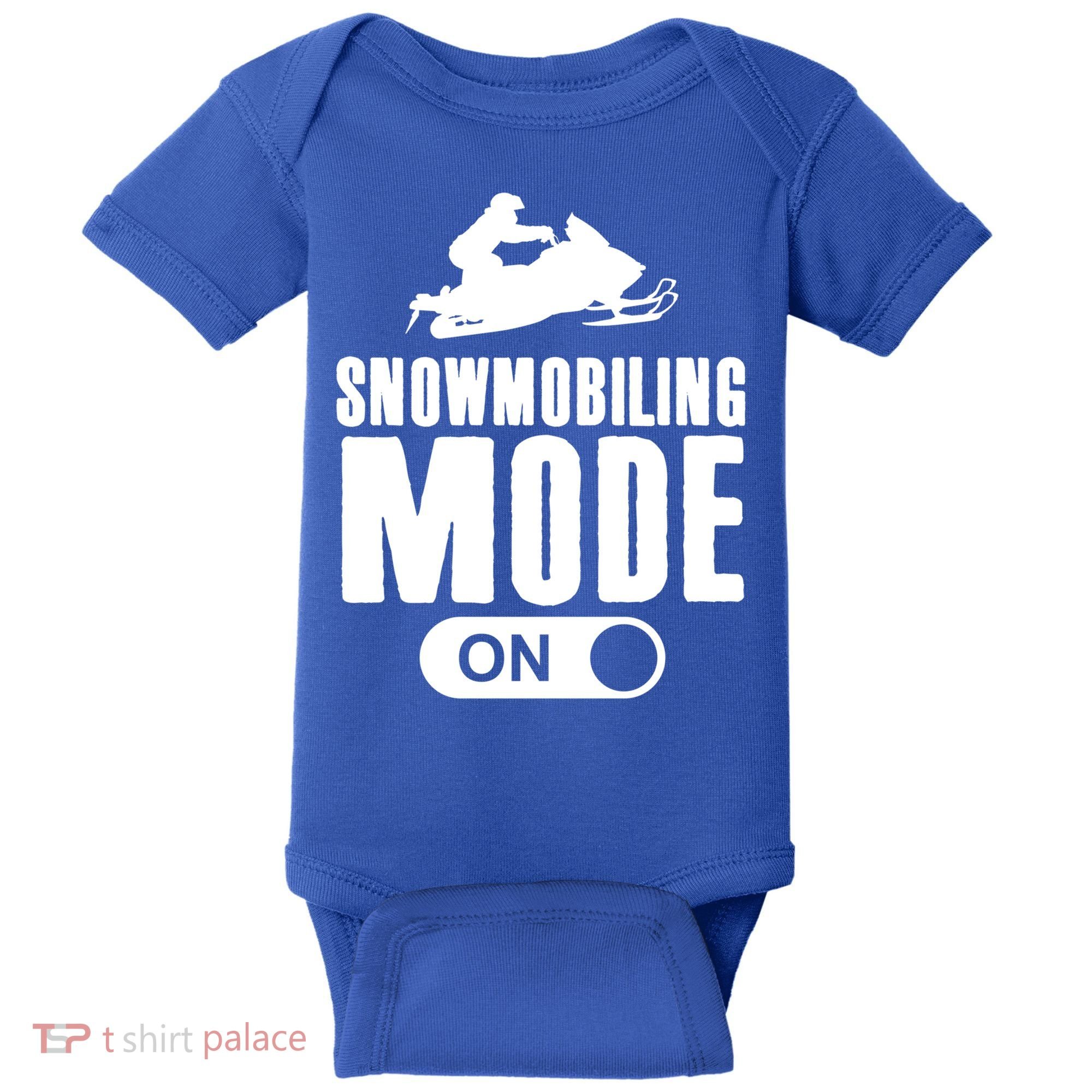 Snowmobiling Mode On Kids Snowmobile Gift Snow Machine Rider Gift Baby Bodysuit