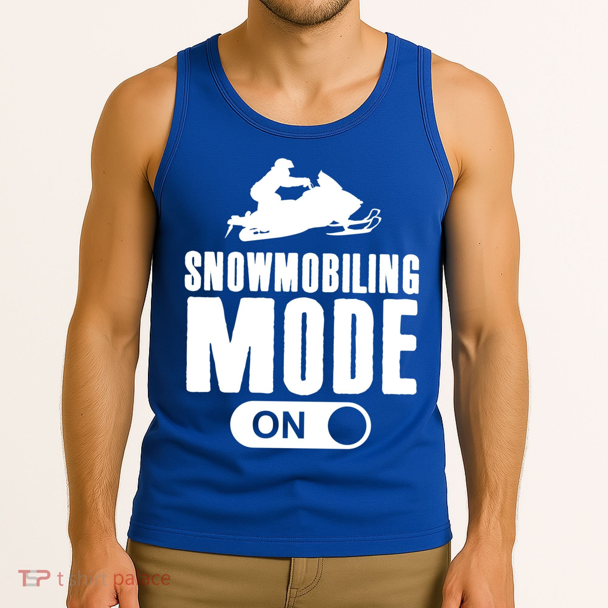 Snowmobiling Mode On Kids Snowmobile Gift Snow Machine Rider Gift Tank Top