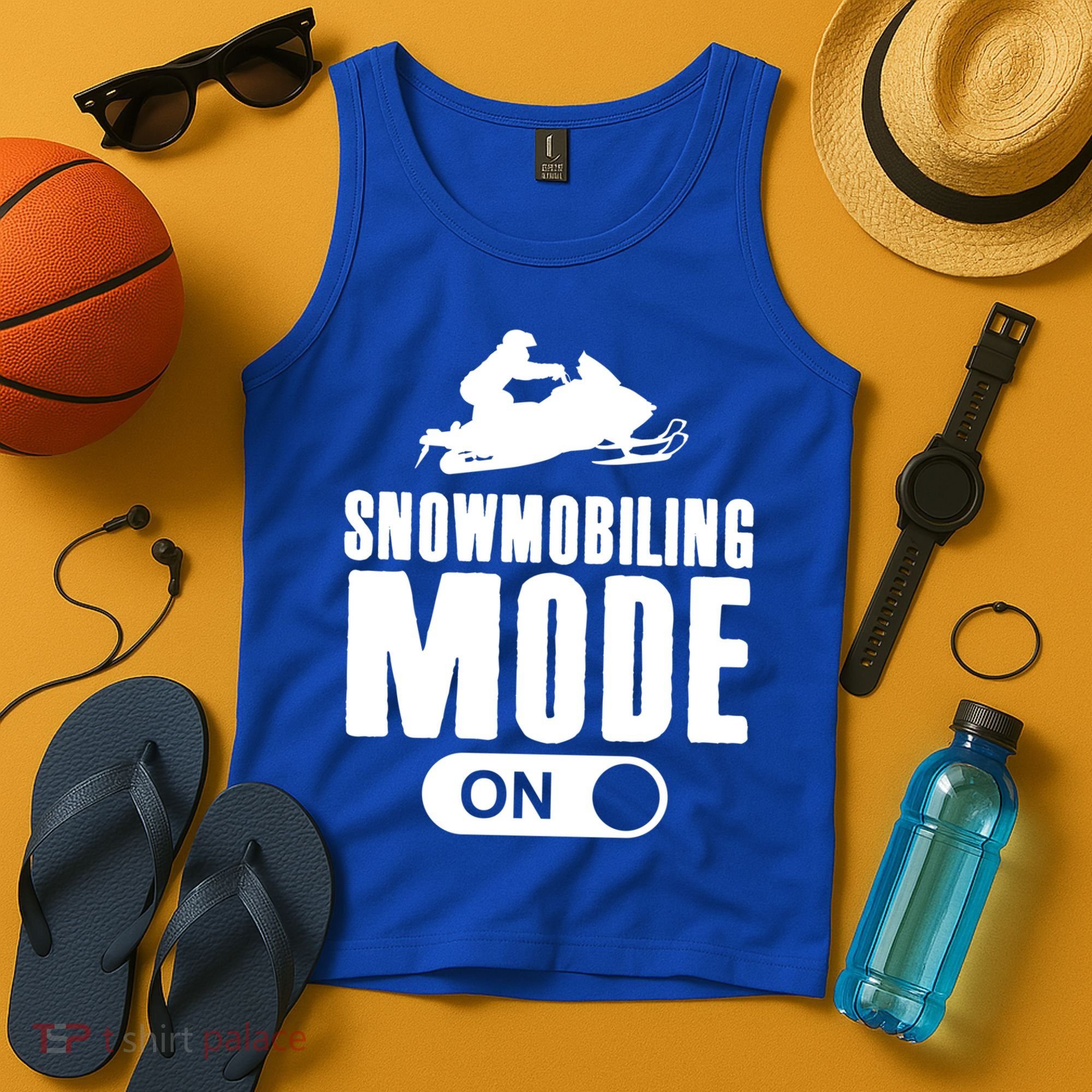Snowmobiling Mode On Kids Snowmobile Gift Snow Machine Rider Gift Tank Top