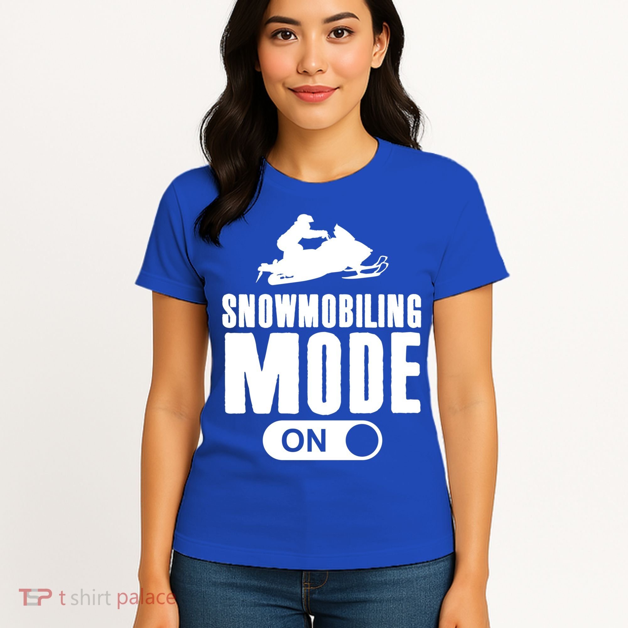 Snowmobiling Mode On Kids Snowmobile Gift Snow Machine Rider Gift Women's T-Shirt