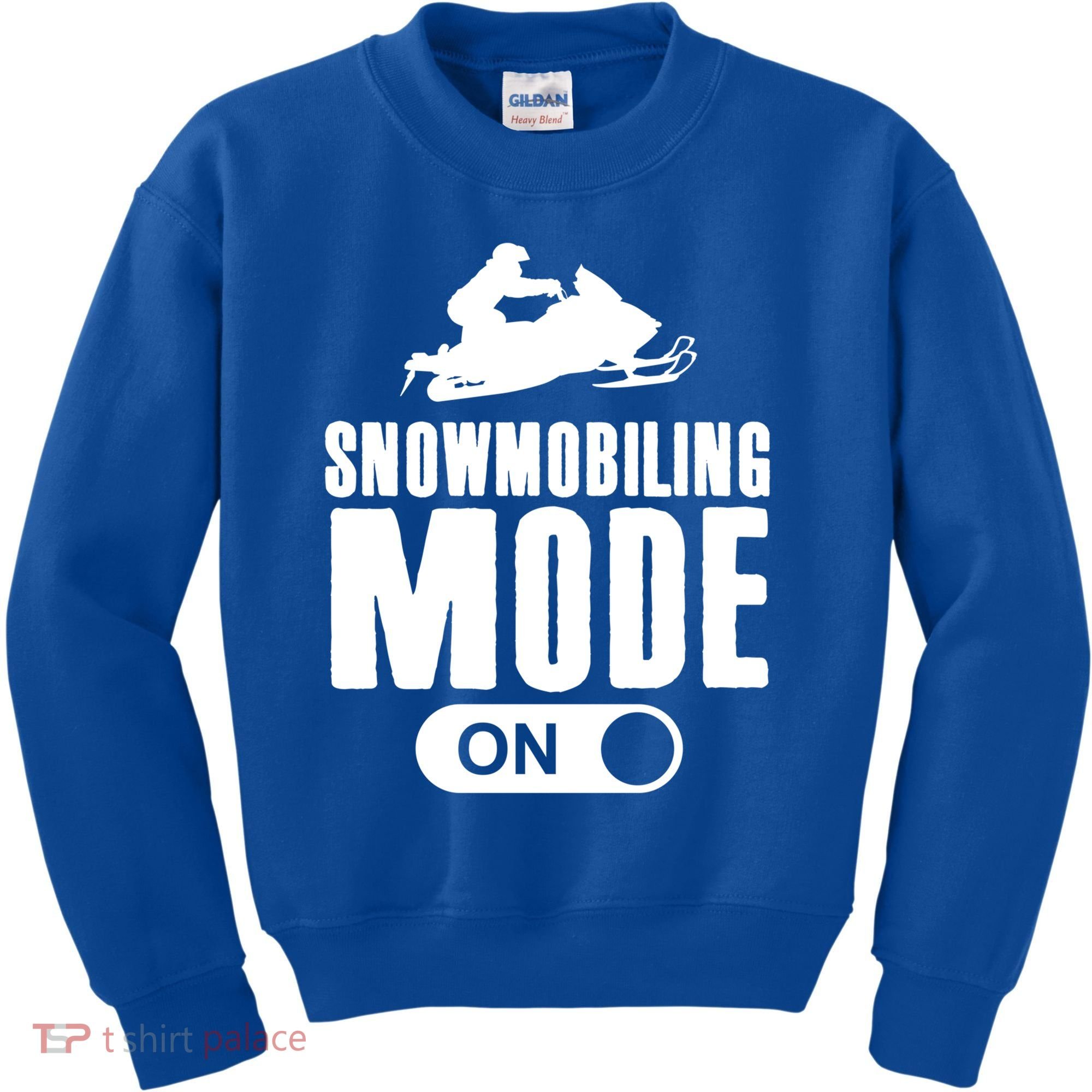Snowmobiling Mode On Kids Snowmobile Gift Snow Machine Rider Gift Kids Sweatshirt