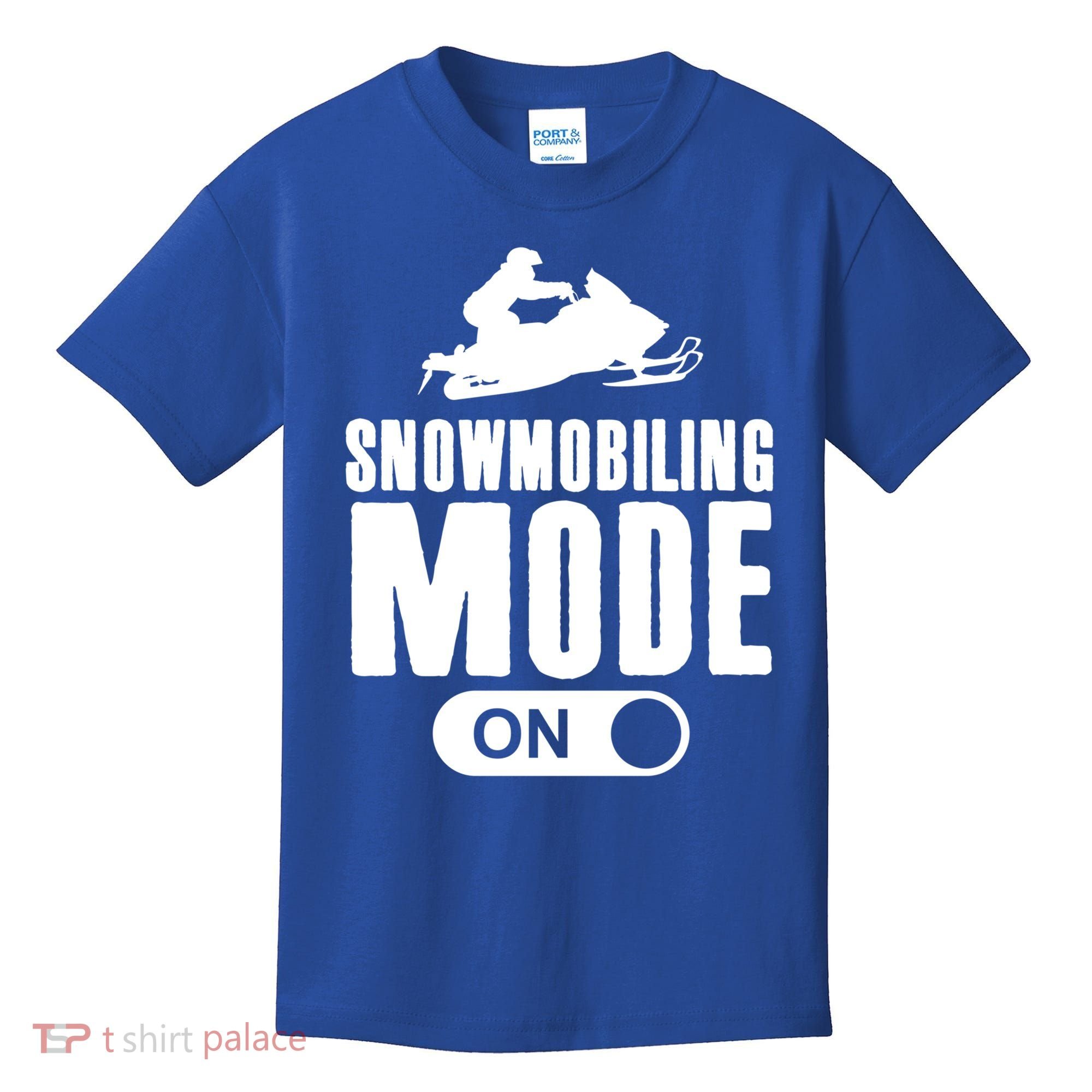 Snowmobiling Mode On Kids Snowmobile Gift Snow Machine Rider Gift Kids T-Shirt