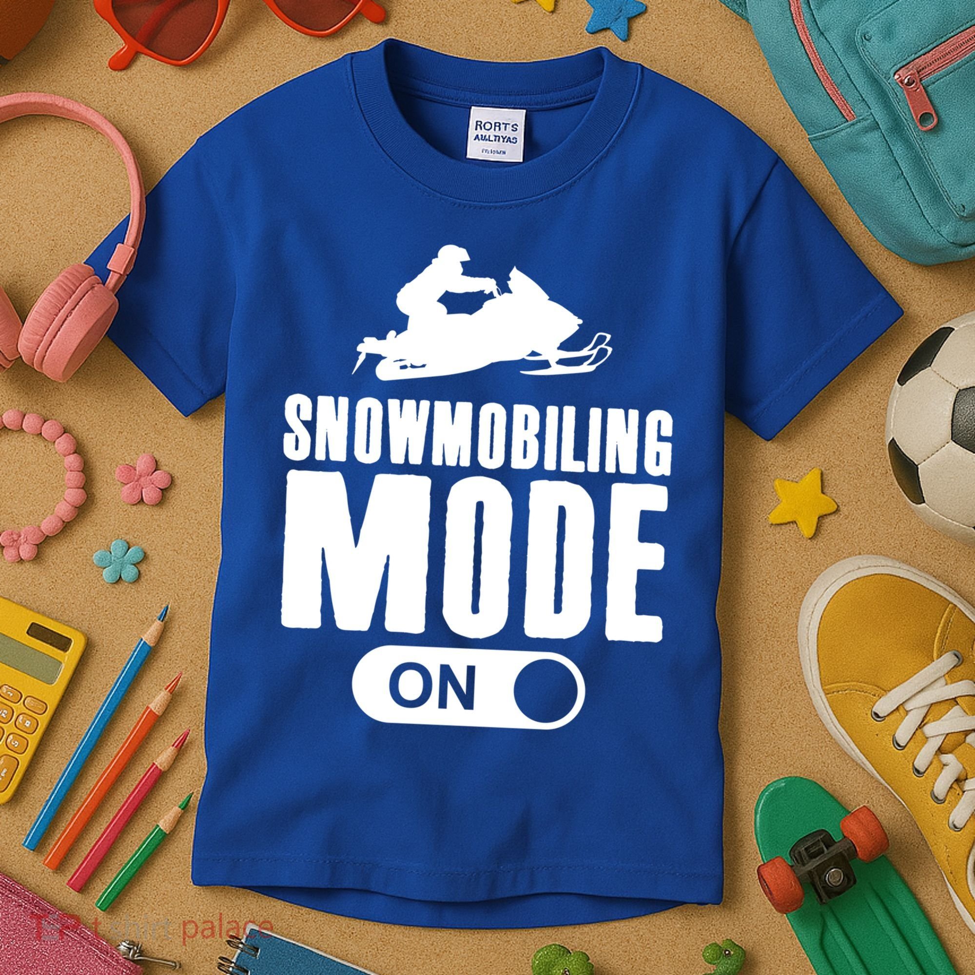 Snowmobiling Mode On Kids Snowmobile Gift Snow Machine Rider Gift Kids T-Shirt