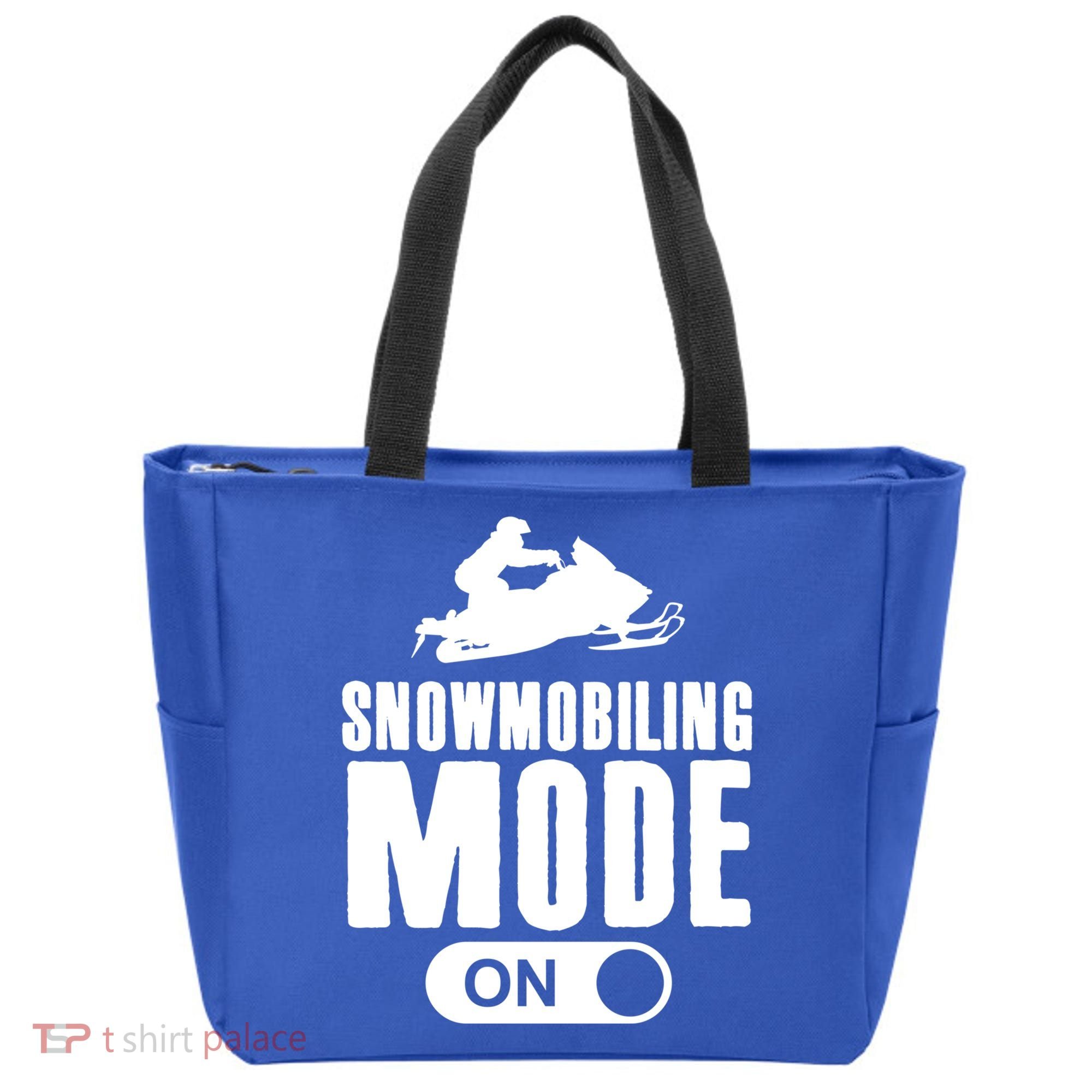 Snowmobiling Mode On Kids Snowmobile Gift Snow Machine Rider Gift Tote Bag
