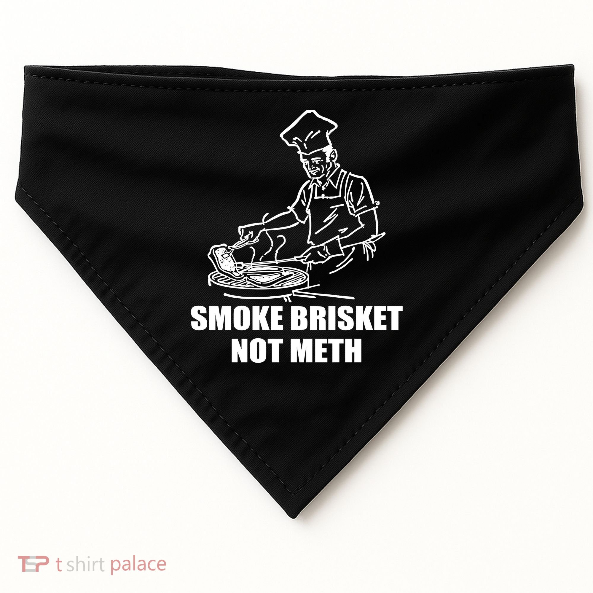 Smoke Brisket Not Meth USA-Made Doggie Bandana