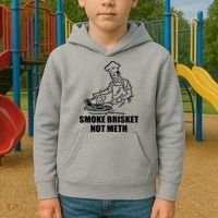 Smoke Brisket Not Meth Kids Hoodie thumb 2