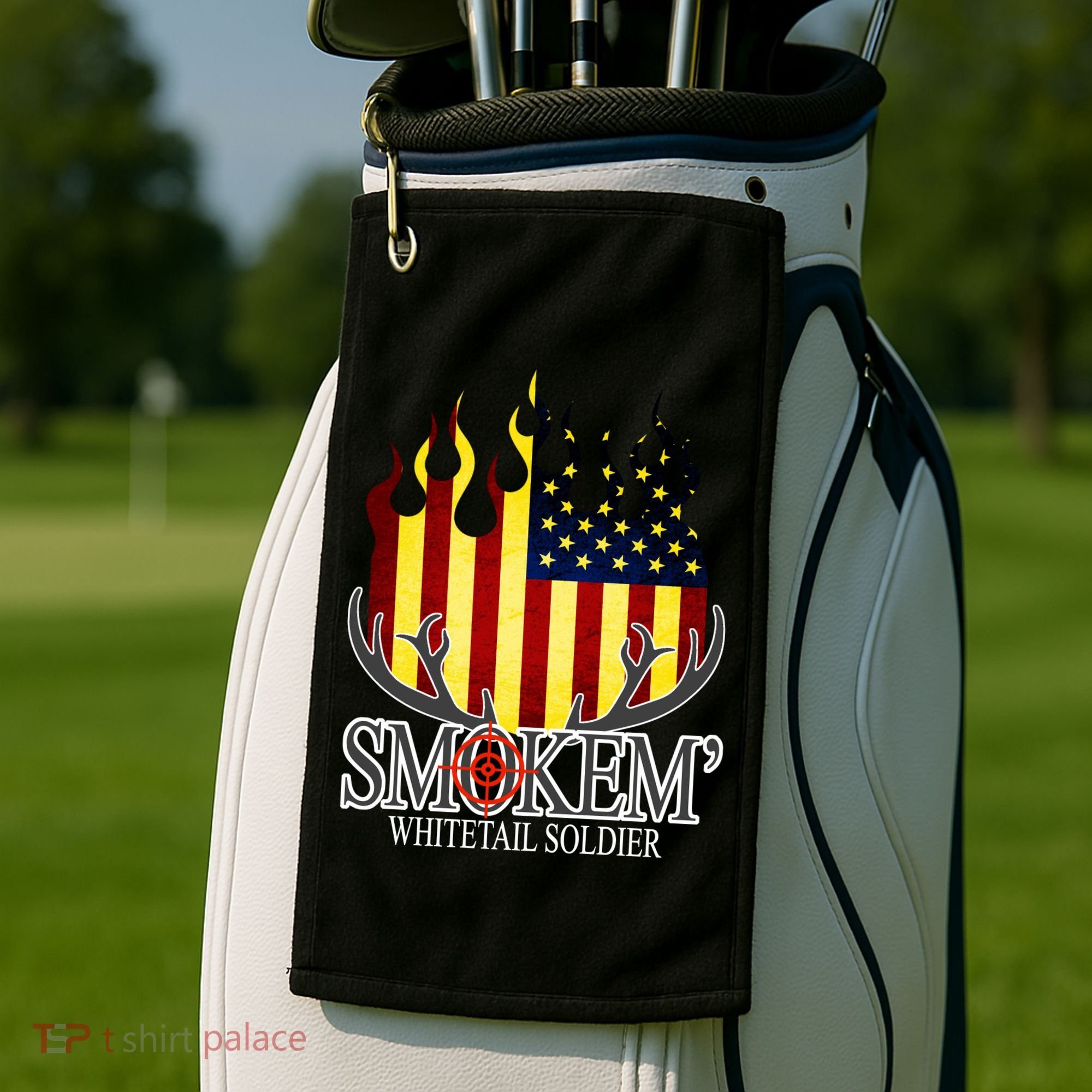 Smokem Whitetail Soldier Golf Towel