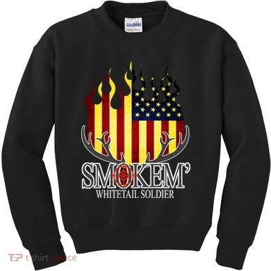 Smokem Whitetail Soldier Kids Sweatshirt