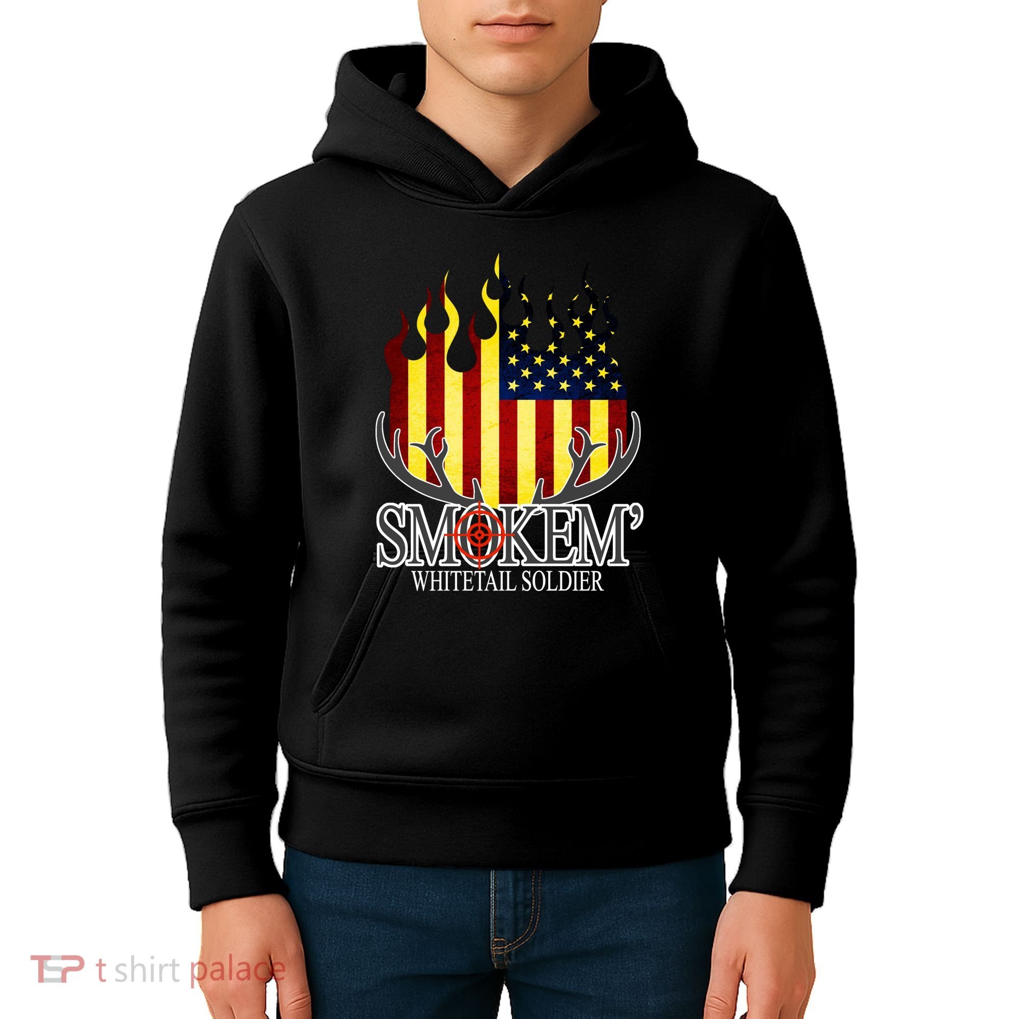 Smokem Whitetail Soldier Kids Hoodie