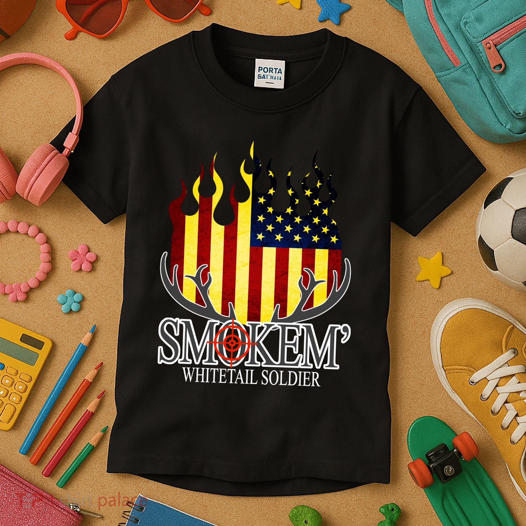 Smokem Whitetail Soldier Kids T-Shirt