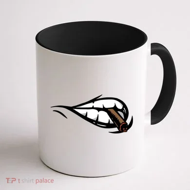 Smoking Coffee Mug back