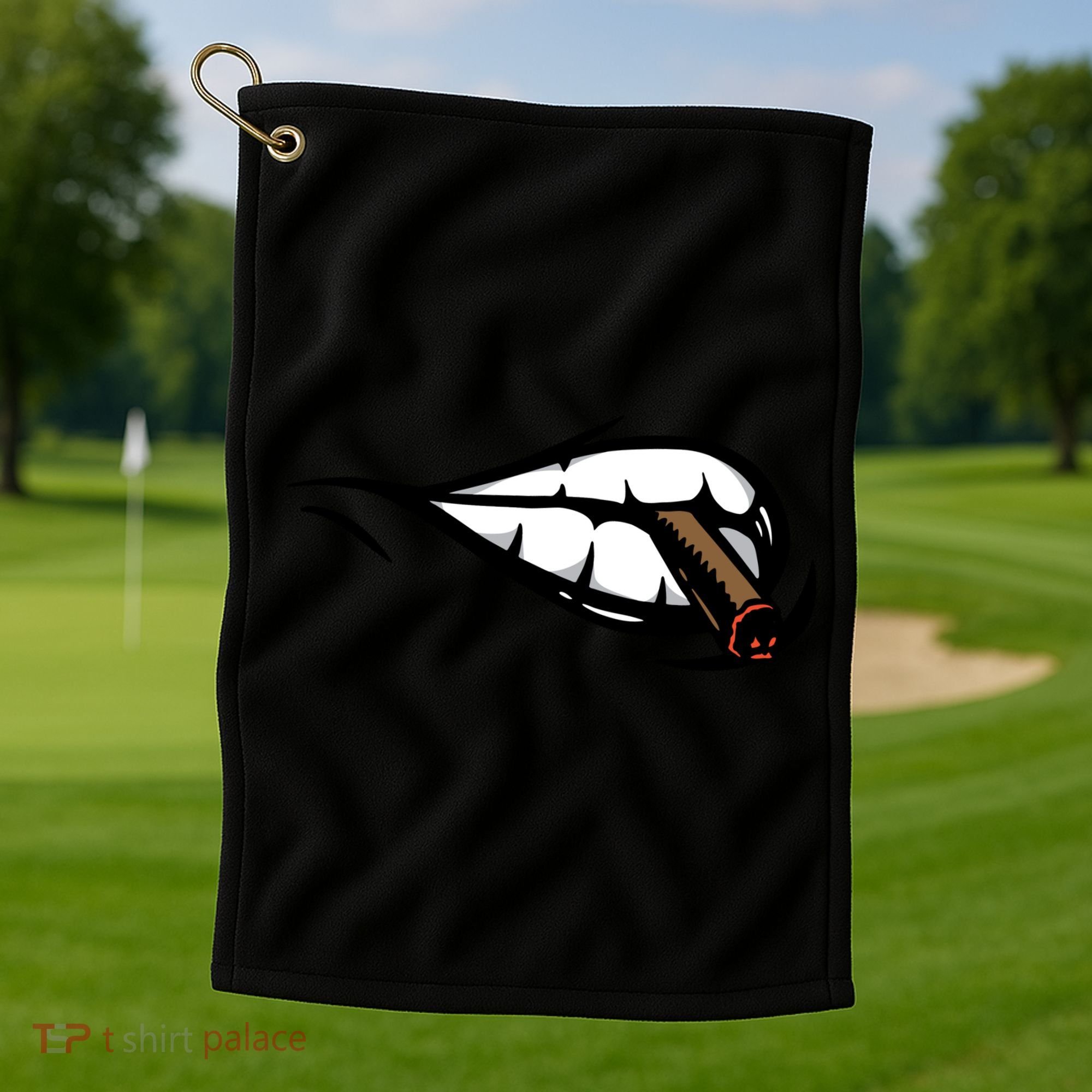 Smoking Golf Towel