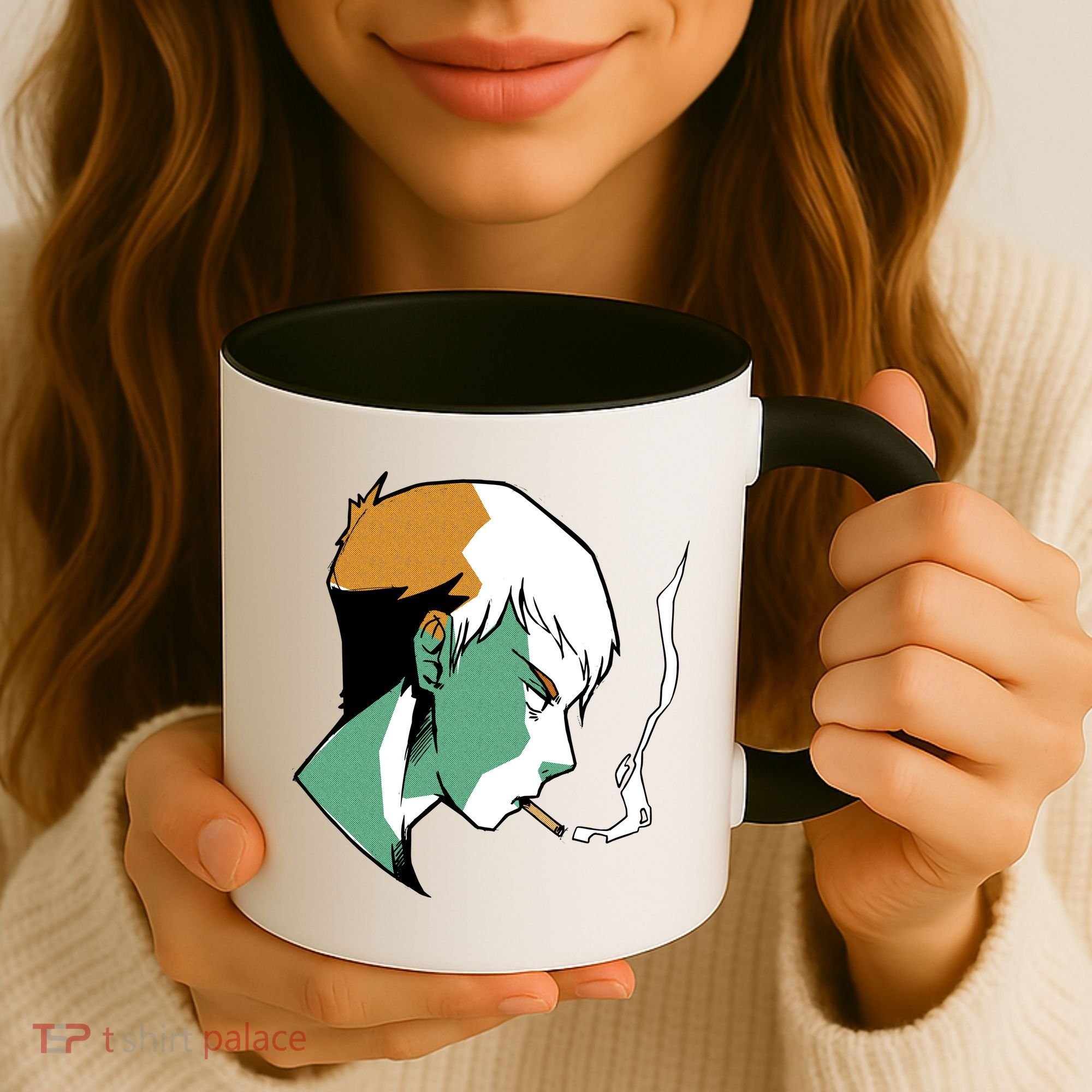 Smoking Anime Boy Coffee Mug