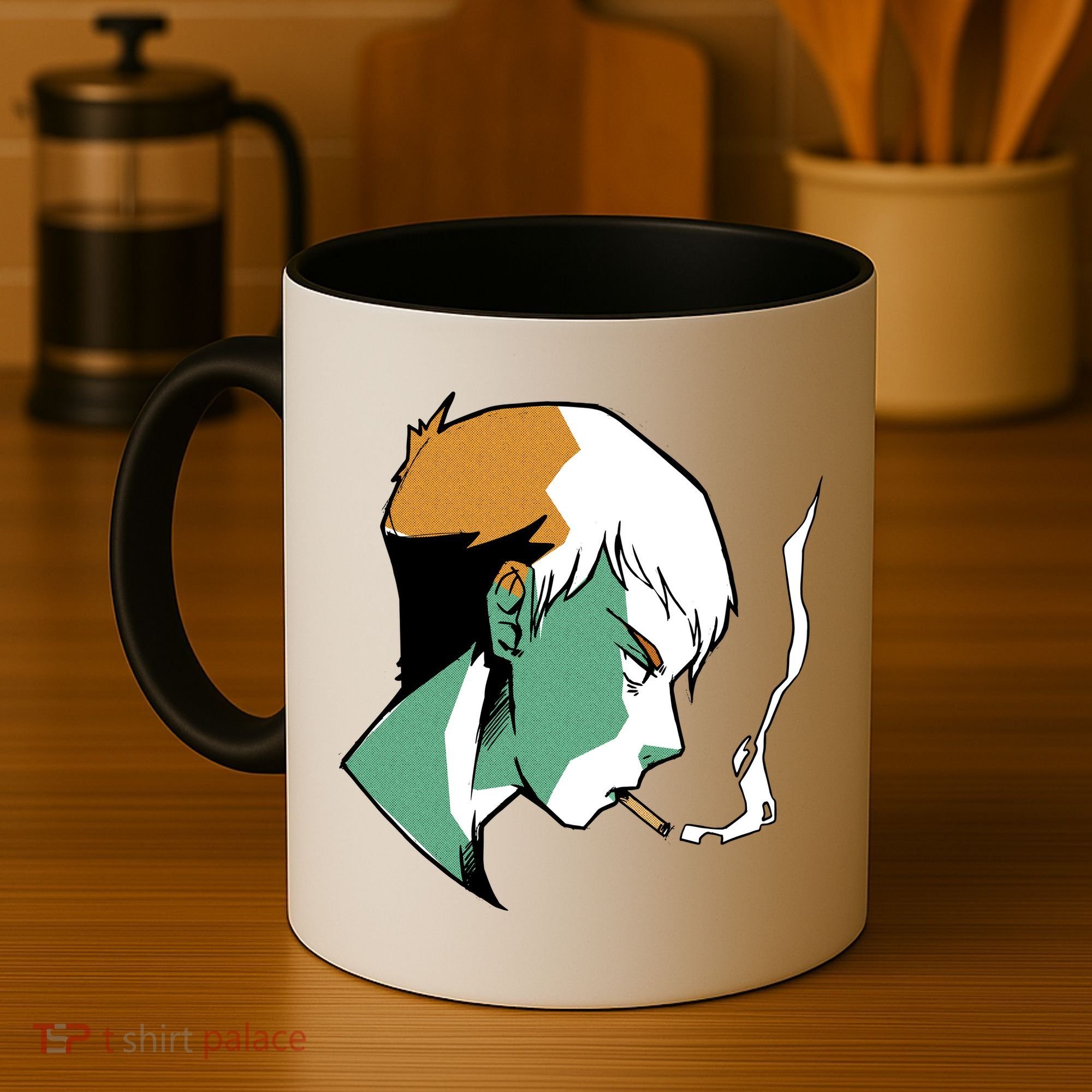 Smoking Anime Boy Coffee Mug