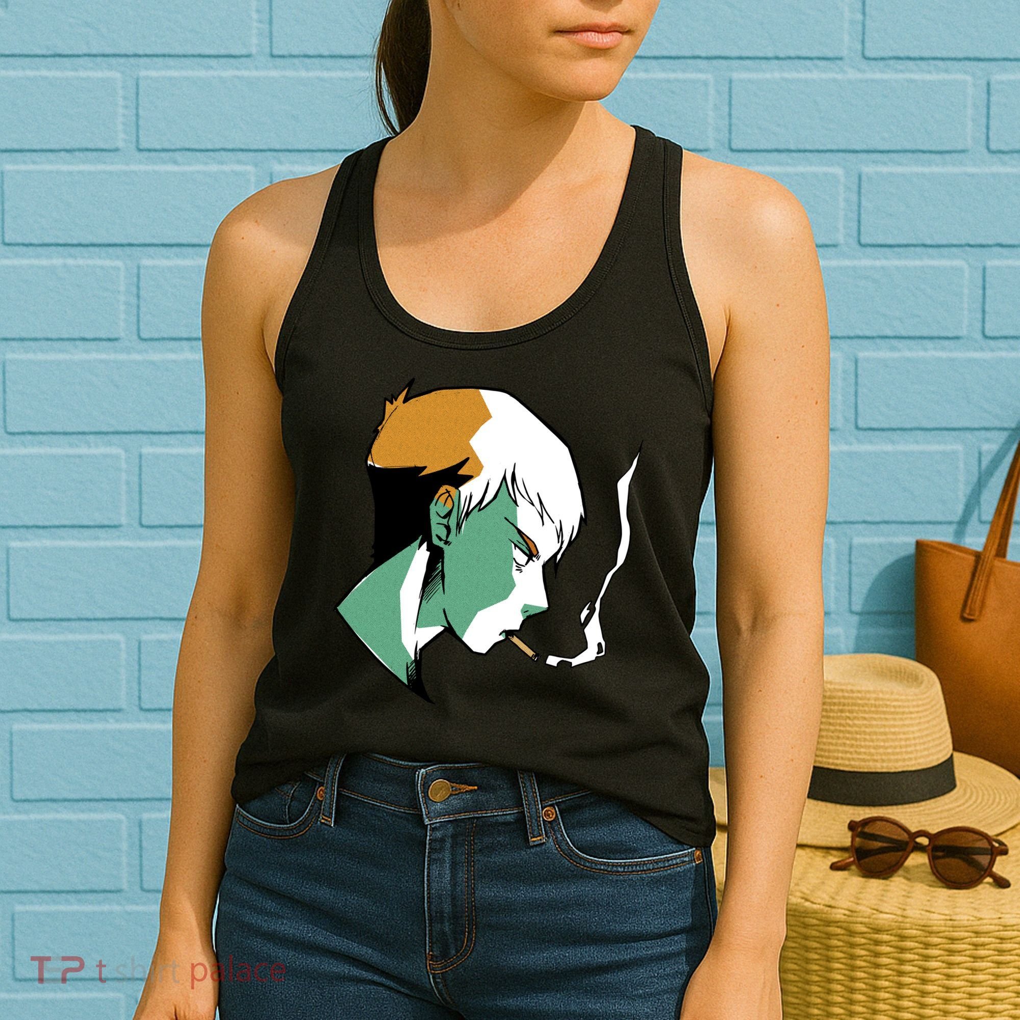 Smoking Anime Boy Women's Tank Top