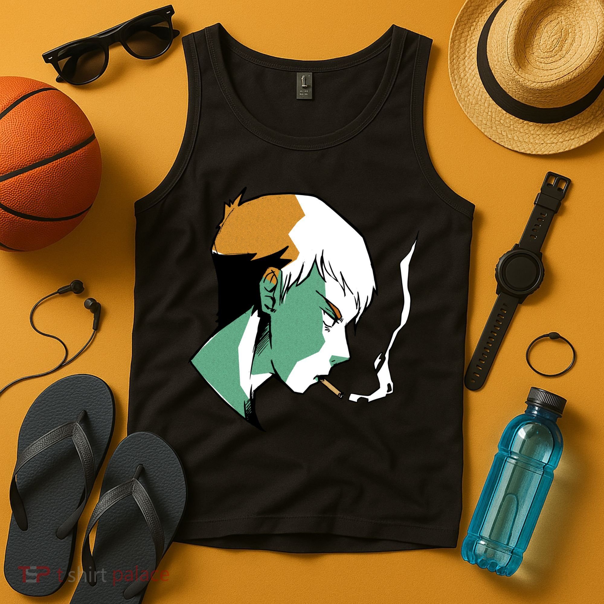 Smoking Anime Boy Tank Top