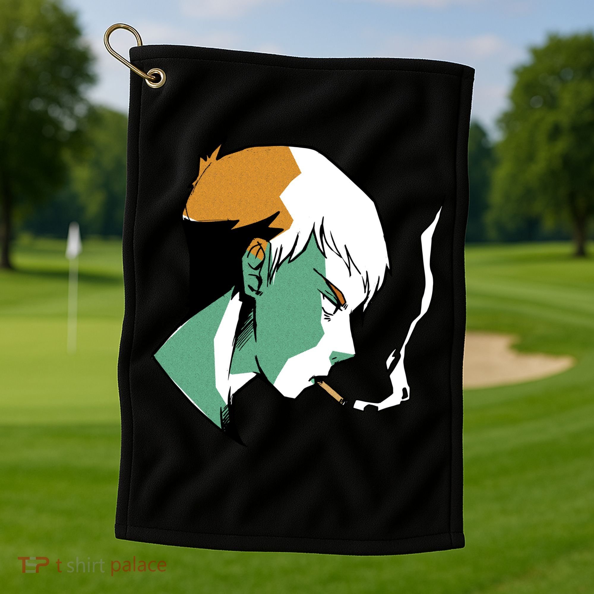 Smoking Anime Boy Golf Towel