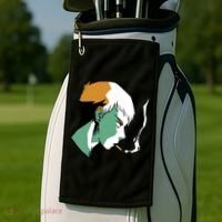 Smoking Anime Boy Golf Towel thumb 2