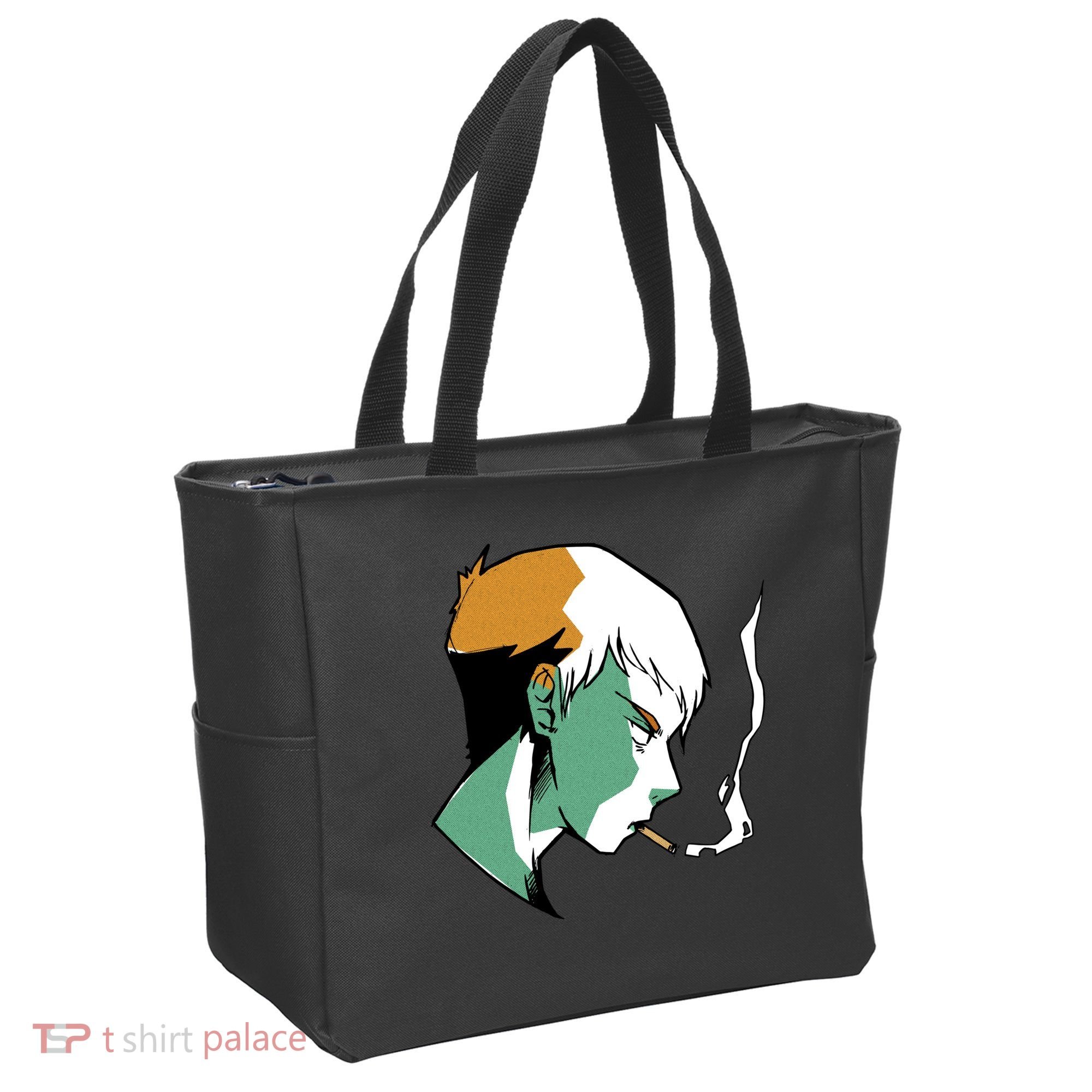 Smoking Anime Boy Tote Bag