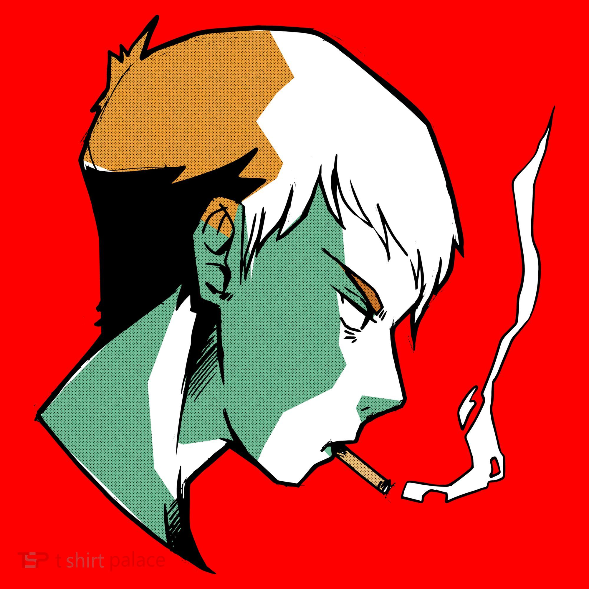 Smoking Anime Boy Santa Hat