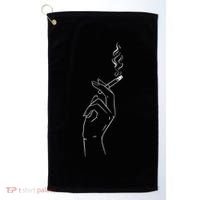 Smoking Hand Golf Towel thumb 0