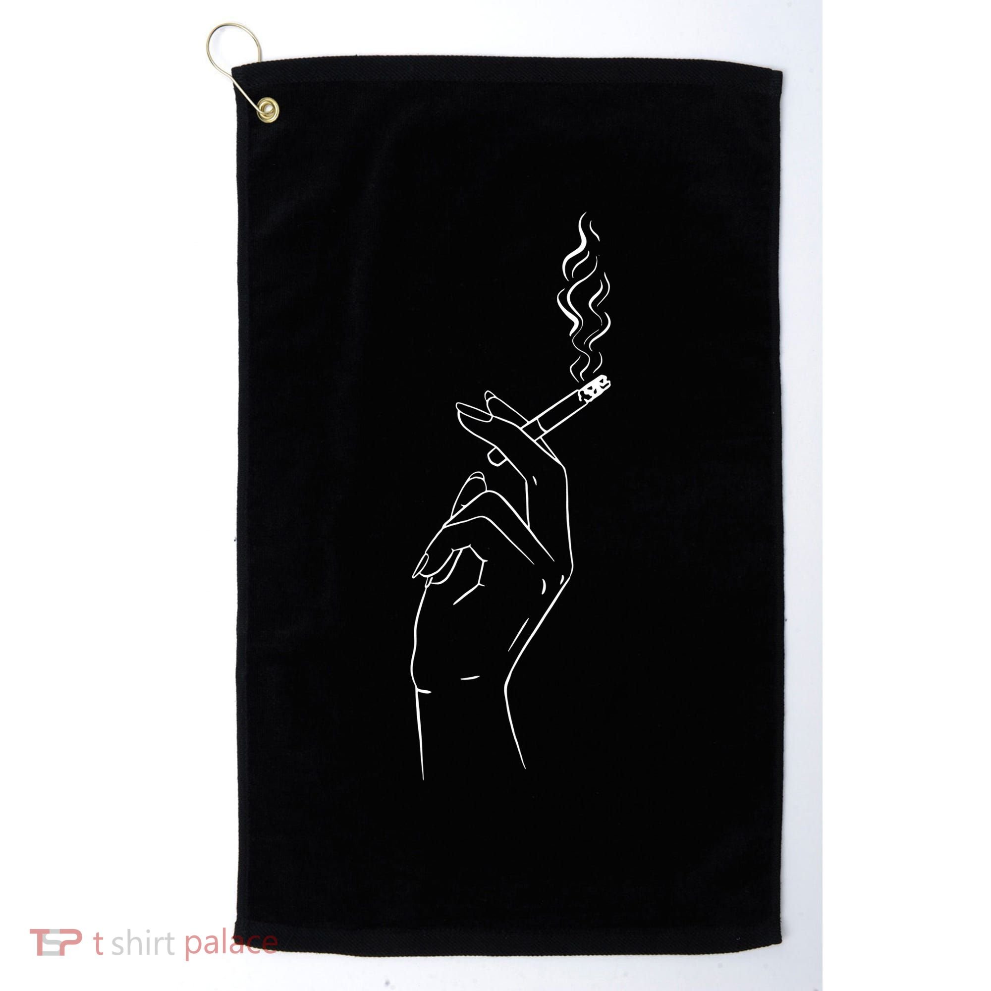 Smoking Hand Golf Towel